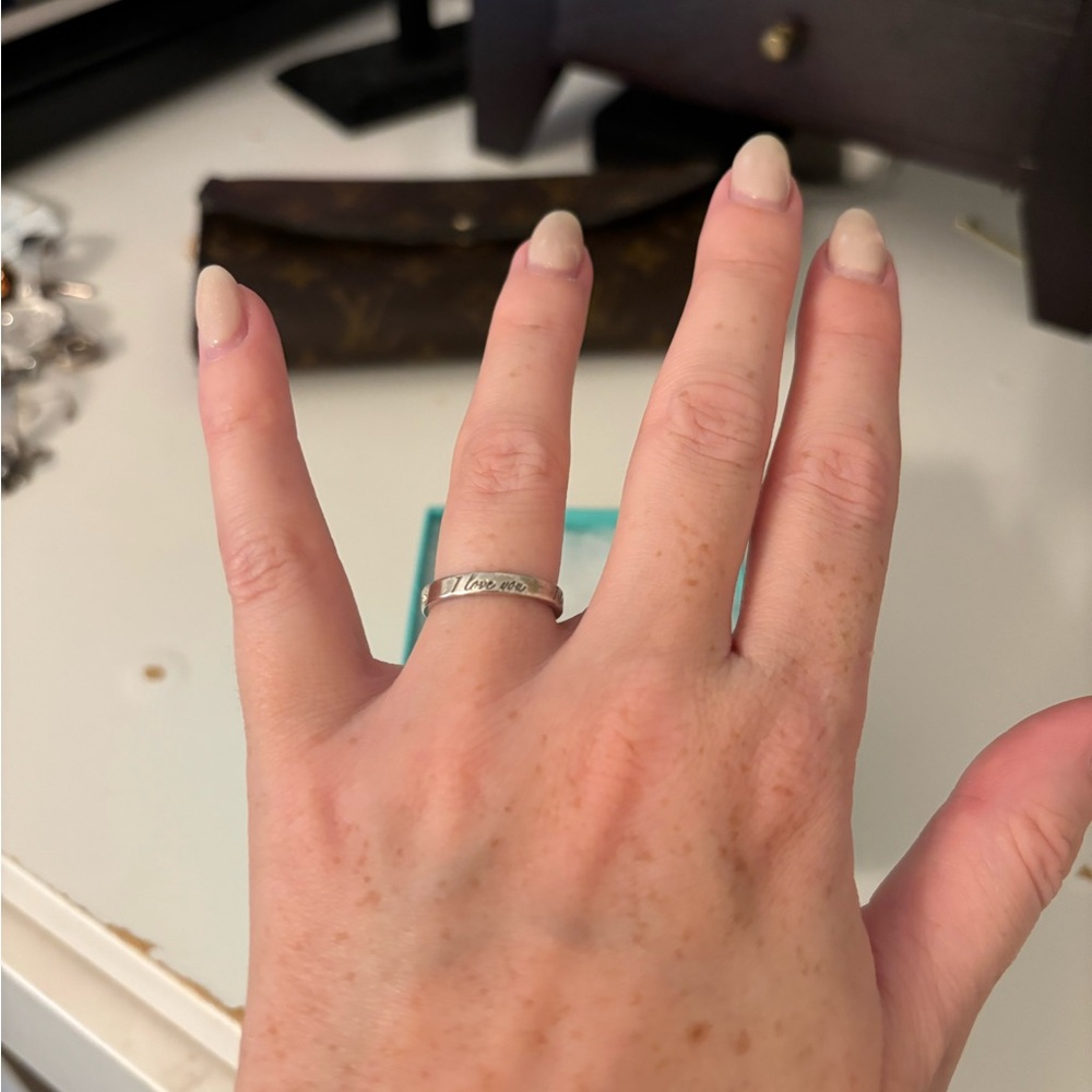 RARE vintage Tiffany & Co I love you ring size 5